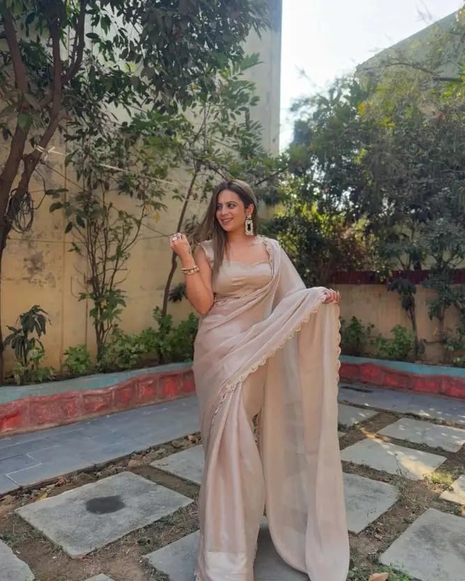 Women's New Bollywood Soft Tissue Silk Saree