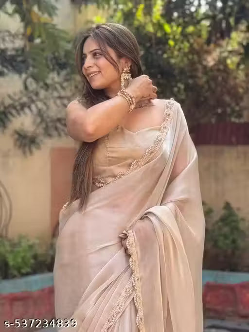 Women's New Bollywood Soft Tissue Silk Saree