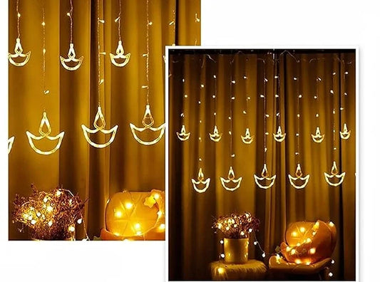 Diya LED String Light – 12 Feet Length, 6 Small Diyas, 6 Large Diyas
