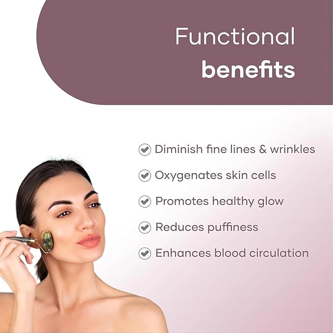 Jade Stone Facial Roller and Gua sha Face and Neck