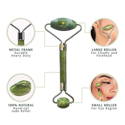 Jade Stone Facial Roller and Gua sha Face and Neck
