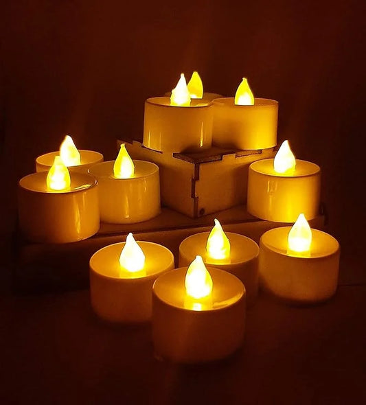 Diwali Smokeless Stylish LED Tealight Diya Candle (6 pcs)