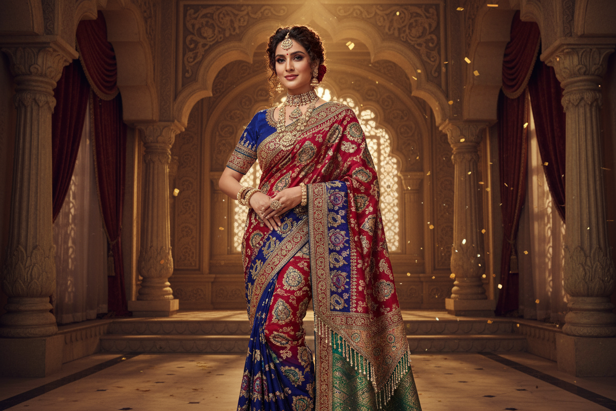 women wearing fancy bollywood saree